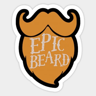 Epic Beard orange Sticker